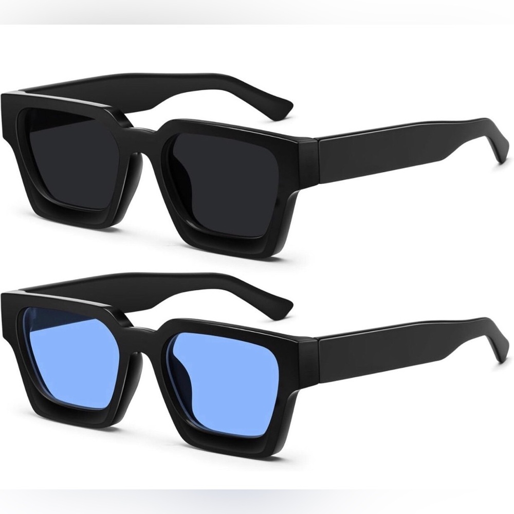 Square Sunglasses for Men/Women (2 Pairs)